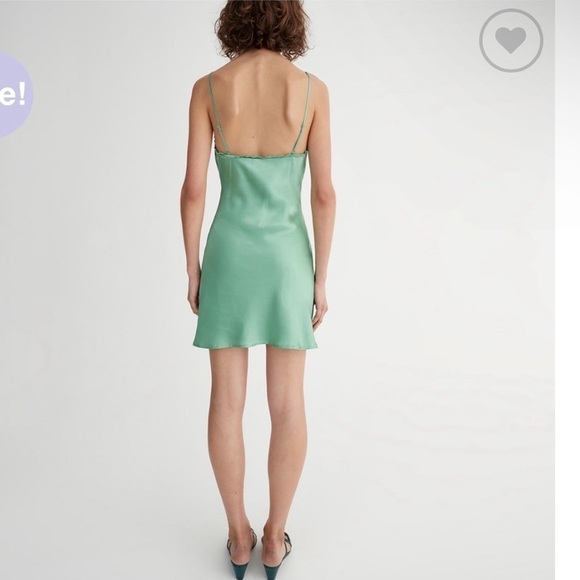 Hansel & Gretel Silk mini Amelia Dress in the color Sea Foam 💚 sz Medium - Picture 2 of 10